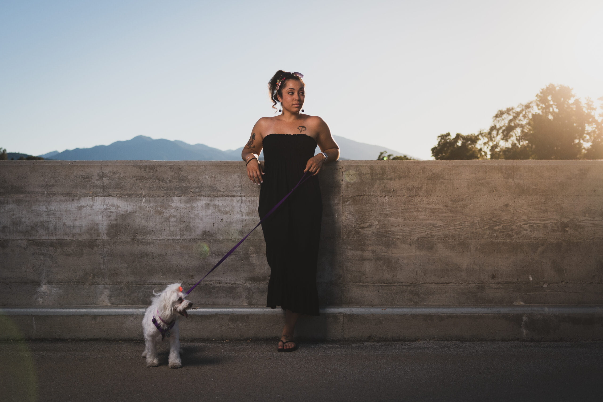 Cherish Padro with her dog Bella